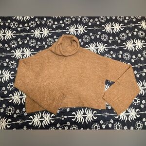 Brown Cowl Neck Sweater